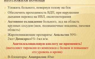 Неотложная помощь при тиреотоксическом кризе