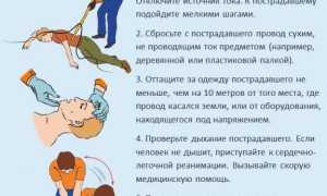 Как оказать первую помощь при поражении электрическим током