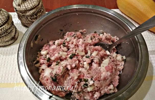 Кабачки кружочками с фаршем в духовке